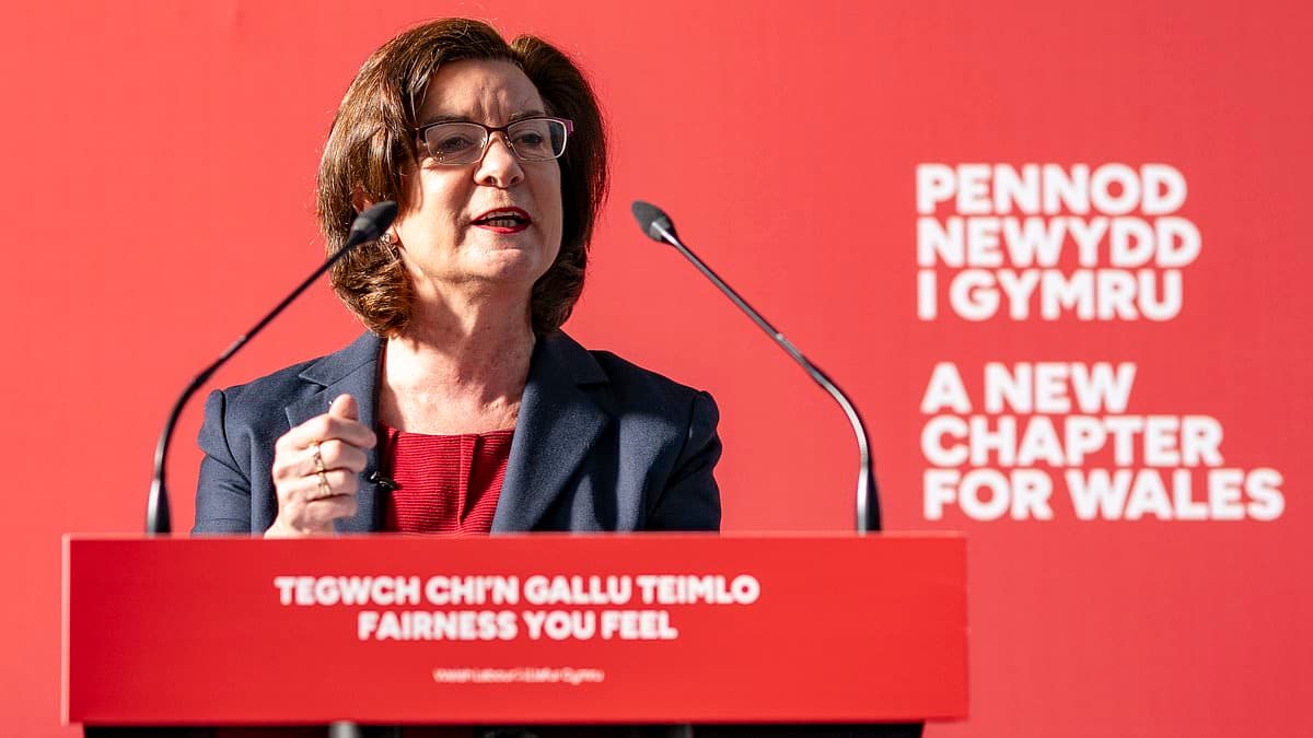 He who must not be named ! Welsh Labour leader fails to mention Keir Starmer as she launches Senedd campaign - before saying he can join her if he brings £14bn for her to spend