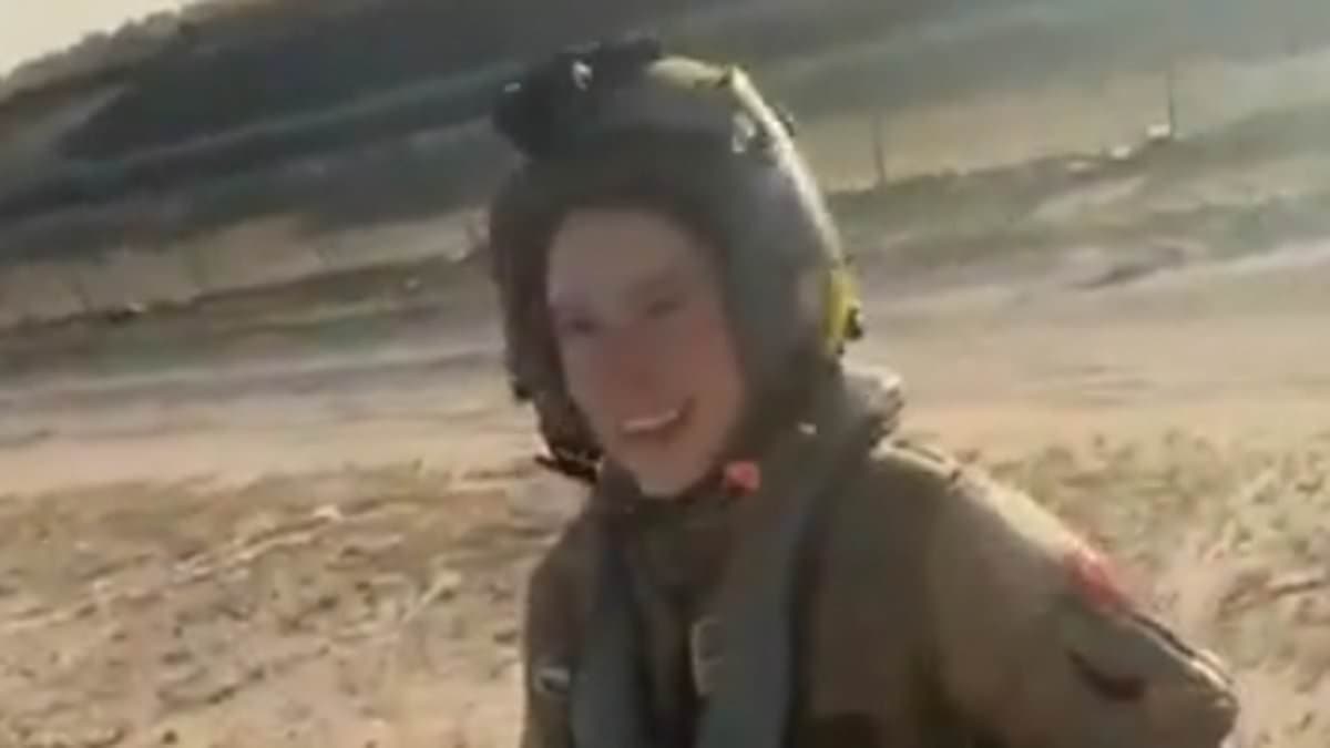 Moment locals THANK F - 15 pilot after she was shot down over Kuwait during Iran conflict