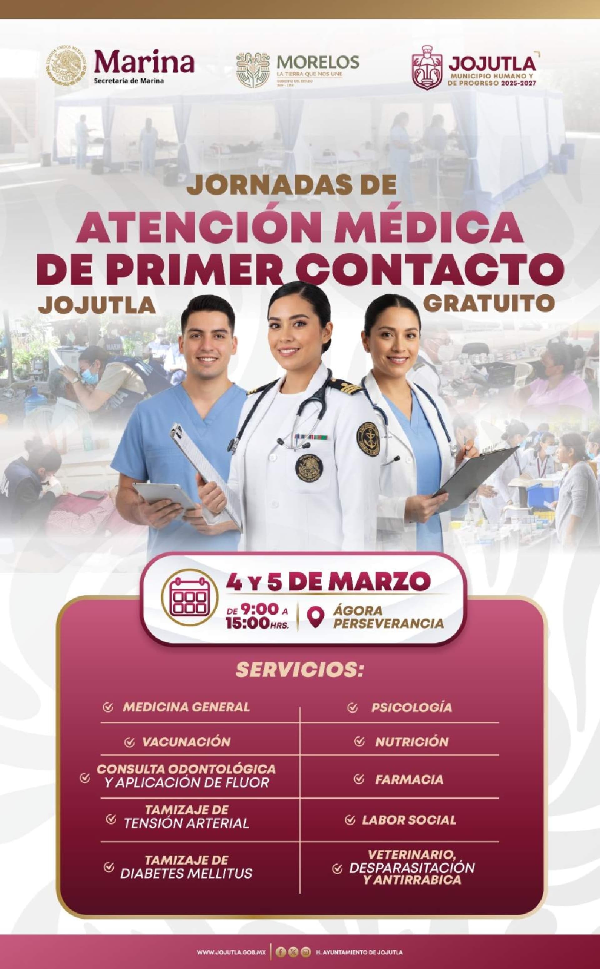 Anuncian jornadas de servicios médicos gratuitos en Jojutla
