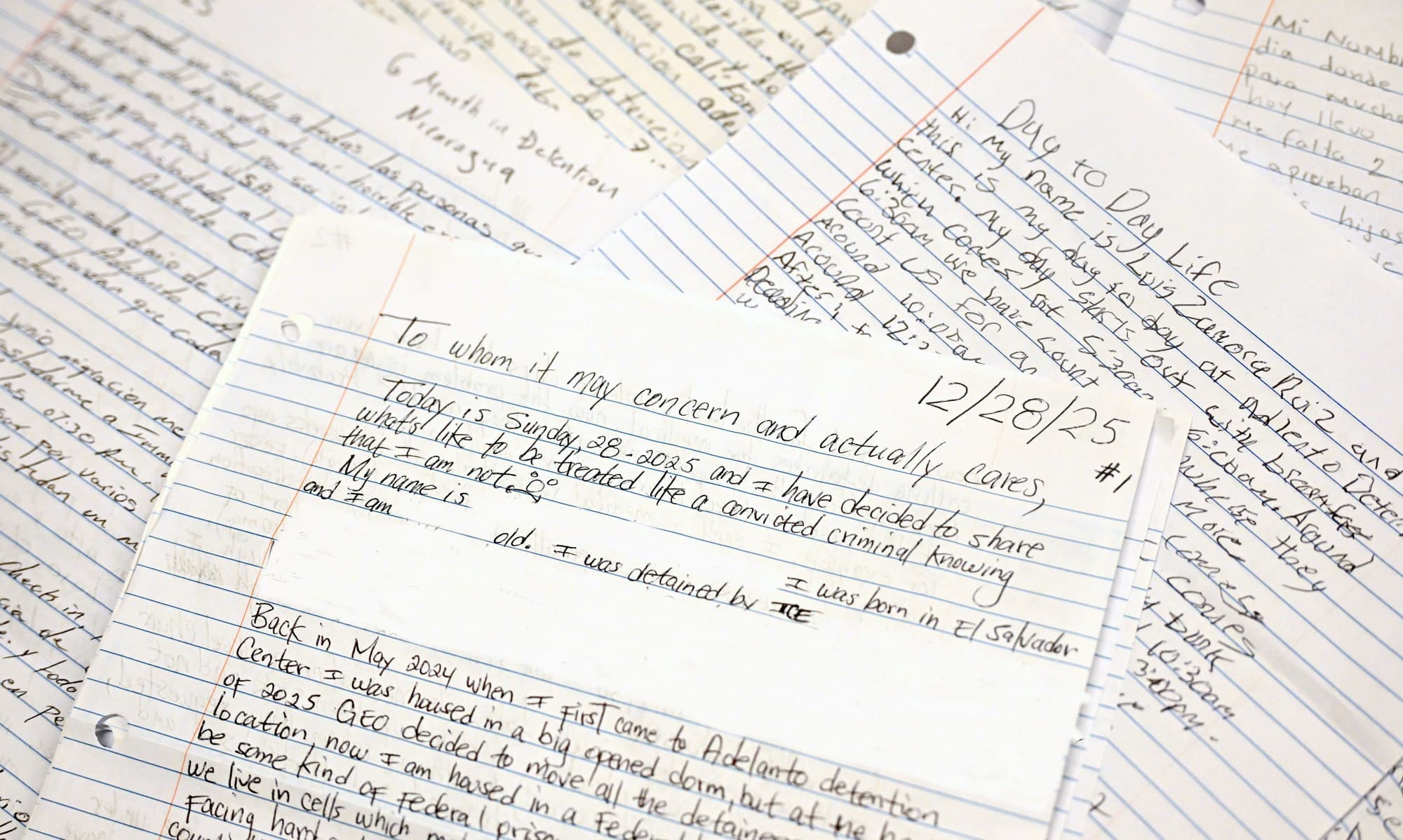 Letters reveal what life is like inside a California ICE detention center