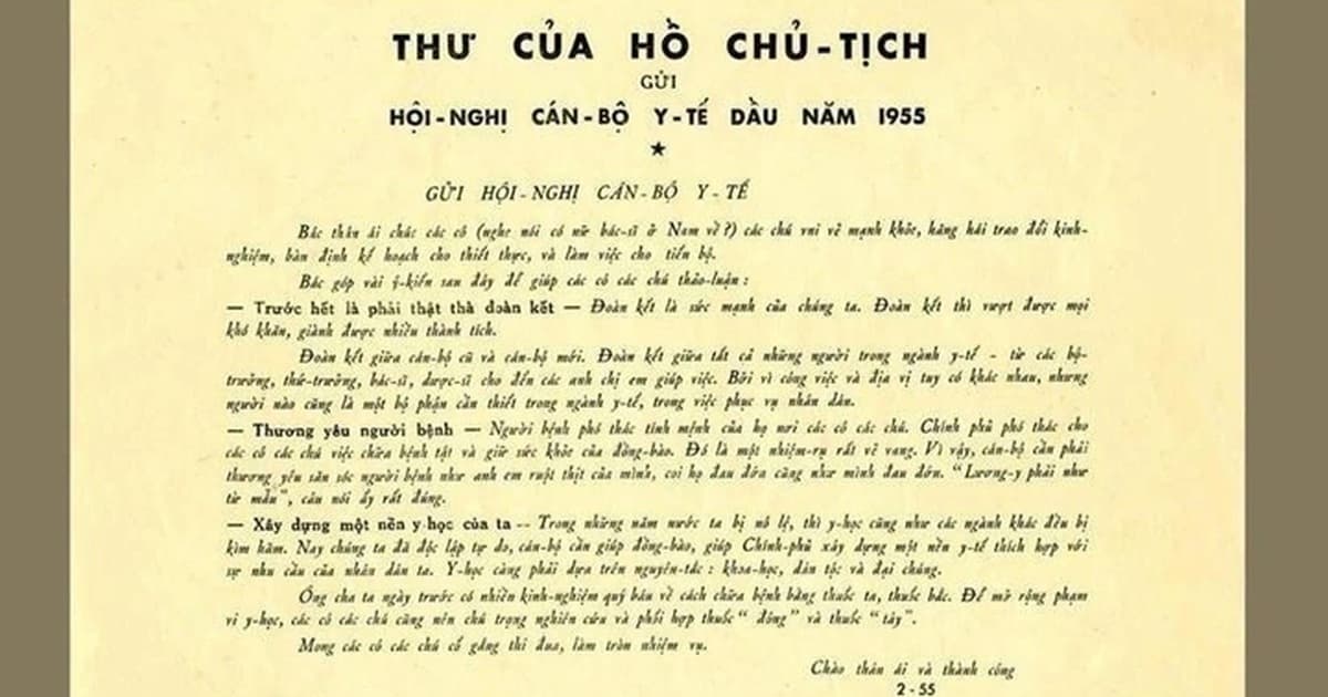 Bức thư 368 từ của Bác Hồ và nguồn gốc Ngày Thầy thuốc Việt Nam 27 / 2