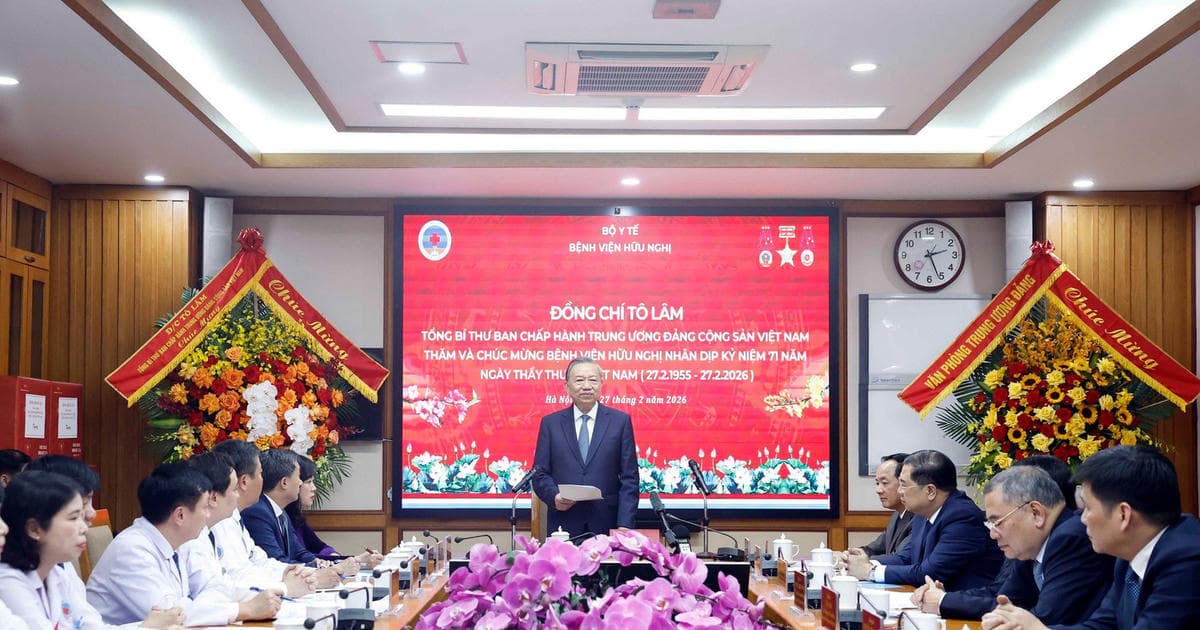 Toàn văn phát biểu của Tổng Bí thư Tô Lâm tại Bệnh viện Hữu Nghị