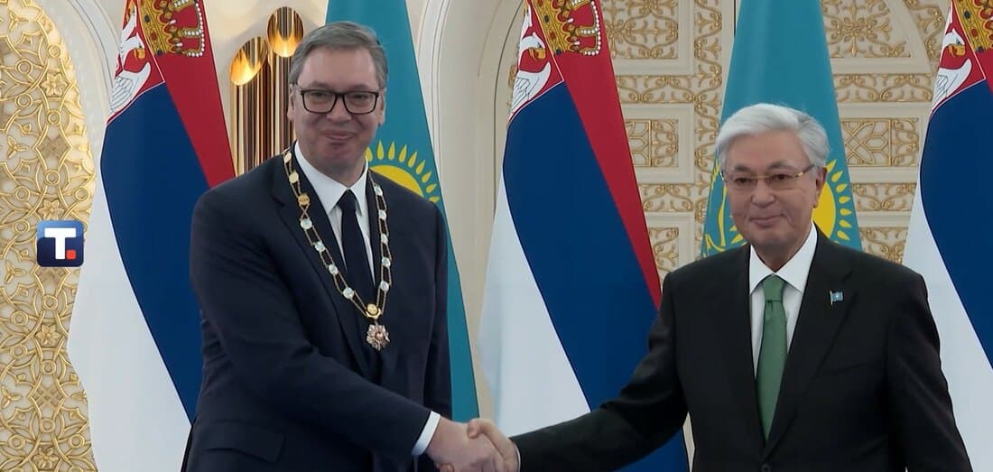 Токајев уручио Вучићу Орден златног орла , највише одликовање Казахстана - ЈМУ Радио - телевизија Војводине