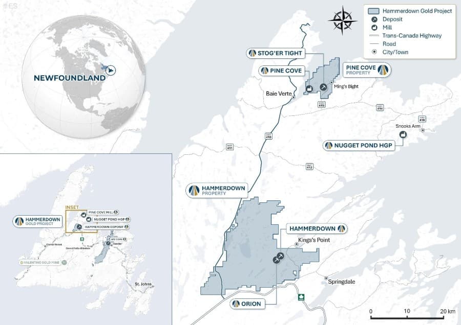 New Found Gold Announces Preliminary Economic Assessment and Updated Mineral Resource Estimate for the Hammerdown Gold Project